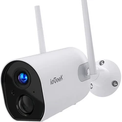IeGeek – caméra de Surveillance extérieure Ip HD 1080P, dispositif de sécurité sans fil, avec batterie Rechargeable, Vision nocturne, détection de mouvement PIR 