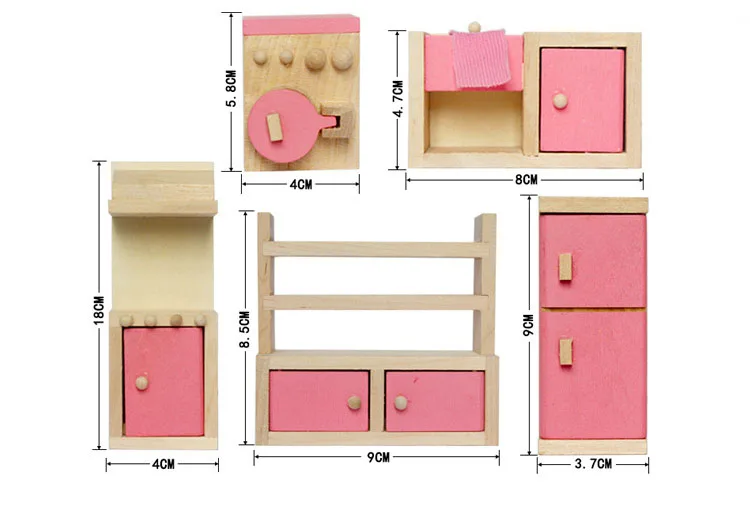 Деревянный Кукольный дом Миниатюрный Мебель Семья для спектакля "сделай сам" Кухня игрушки для спальни Семья Костюмы для костюмированной вечеринки