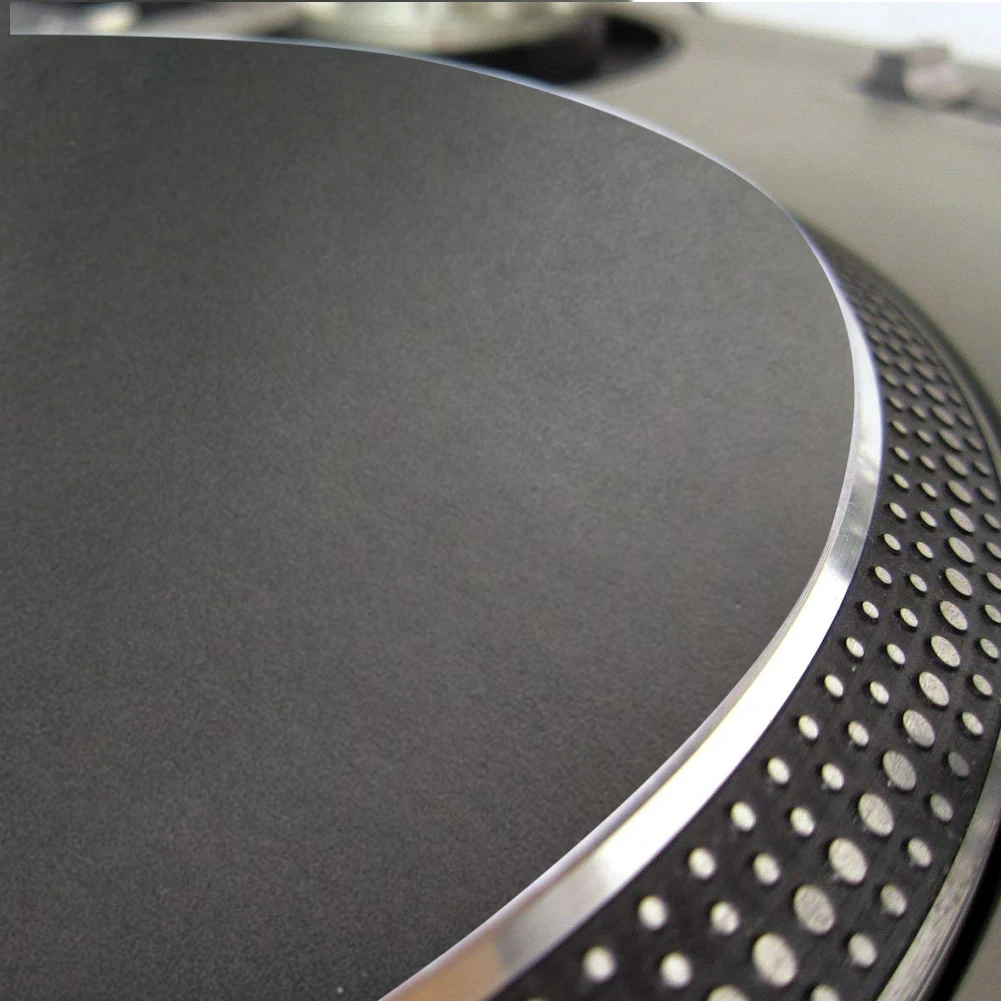 1.5/2.0/2.5mm Disc Audiophile Black Round Record Player Anti Shake Music Wear Resistant Turntable Slipmat Hobby Accessories
