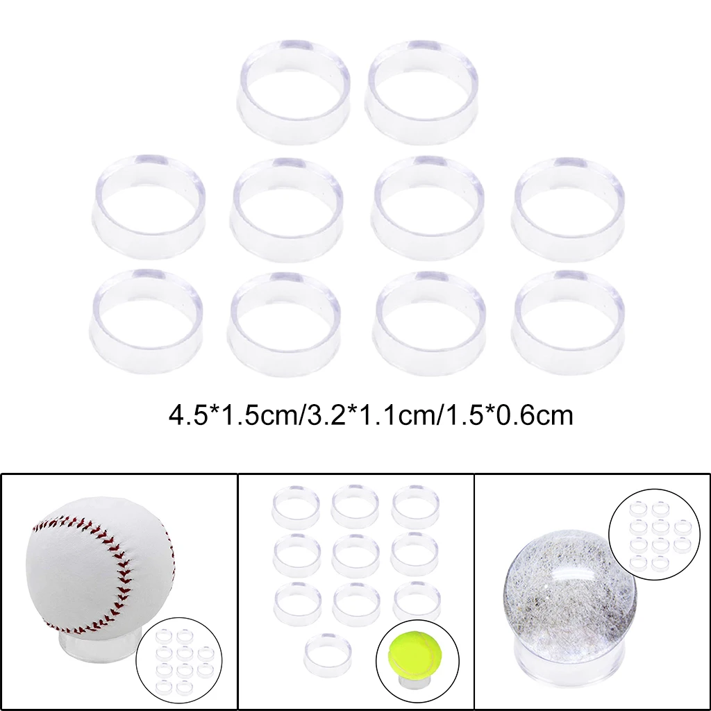 10 PCS Acrylic Clear Display Stand Sphere Holder For Crystal Ball Quartz Glass Stone Base Pedestal Support Decor 6