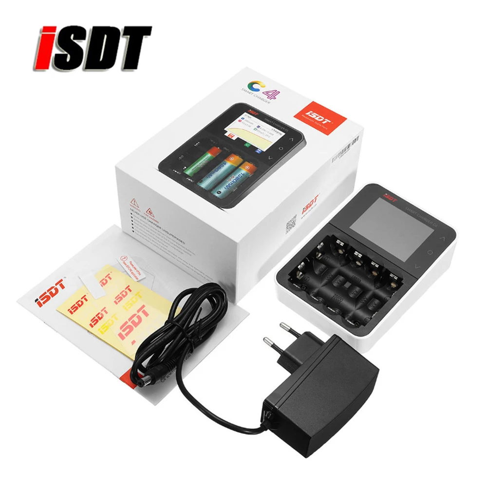 Интеллектуальное зарядное устройство ISDT C4 8A с USB выходом для аккумуляторов 18650 26650