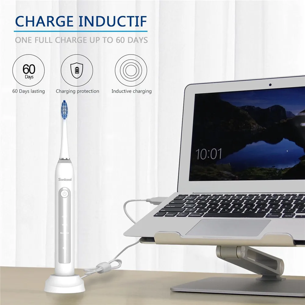Sonicool 051B Ultrasonic Electric Toothbrush USB Rechargeable 31000 RPM Sonic Electric Tooth Brush Waterproof EU/US Version Sonicool 051B Ultrasonic Electric Toothbrush USB Rechargeable 31000 RPM Sonic Electric Tooth Brush Waterproof EU/US Version