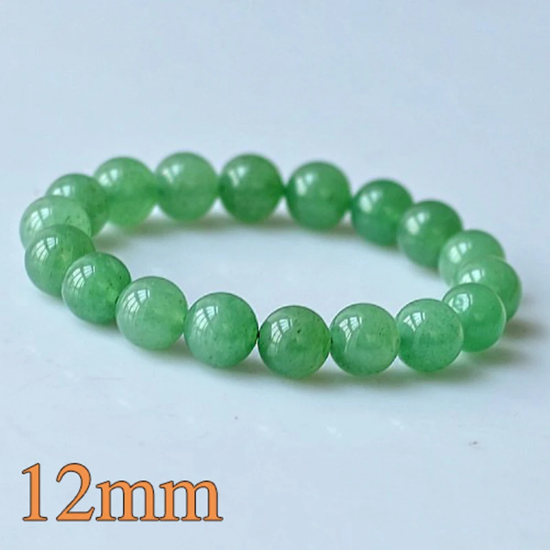MOROW 100% Natural Green Aventurine Round Bead Stone Bracelet Jewelry Simple Women's Men Bracelets Fashion Classic Accessory New (6)