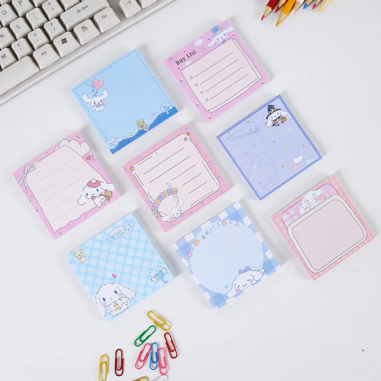 Korean Ins Not Sticky Memo Pads Cartoon Cute Student Message Stationery Office Learn Simple Planner Label Paper Kawaii Tearable