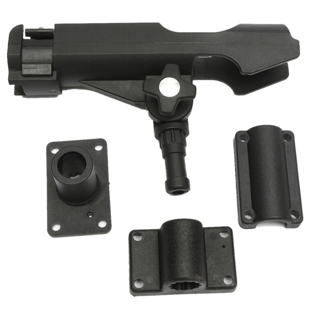 

Black Side/ Rail/ Flush Mount Kayak Boat Fishing Pole Rod Holder Tackle Kit