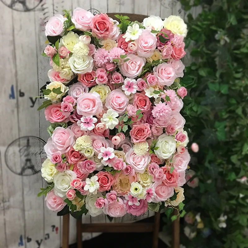 

Artificial Flower Plant Simulation Rose Flower Board Home Decoration Fake Flower Wall Wedding Mariage Party Office Hotel Decor