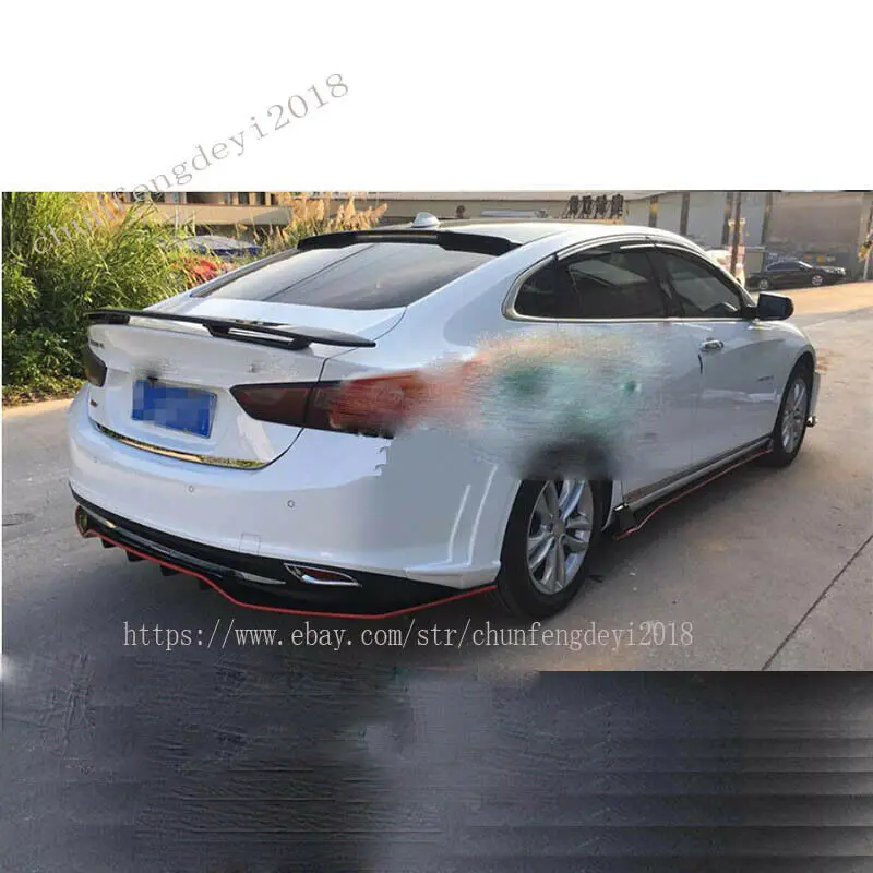 Модификация автомобиля автомобильные аксессуары 2 шт. боковые юбки спойлер бодикит праймер подходит для Chevrolet Malibu XL