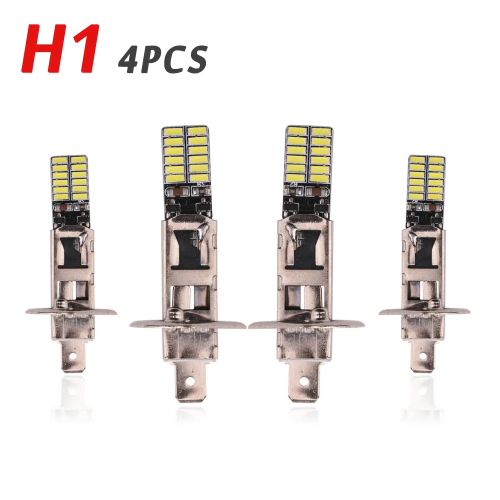 

2020 New High Quality Super Bright Car Decoded Fog Brake Reversing Driving Light H1 24SMD White Lamp Durable And Practical
