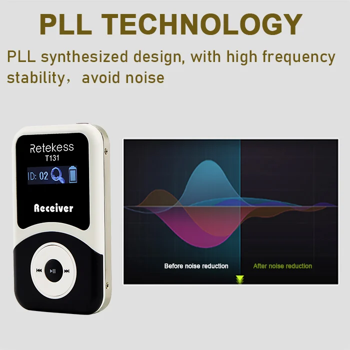 15 шт. RETEKESS T131 гид-приемник для беспроводной гид-системы синхронного перевода для совещаний