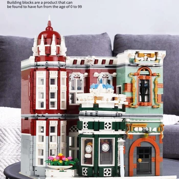 

MOC Creator Antique Collection Shop Bricks City Street Model Kit Building Blocks Kids Toys Compatible With lepining 10185 Gifts