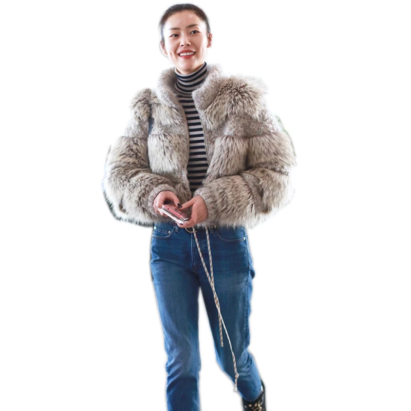 

korean streetwear new 2019 winter jacket women parka real fur coat natural raccoon fur collar woolen coat bomber jacket