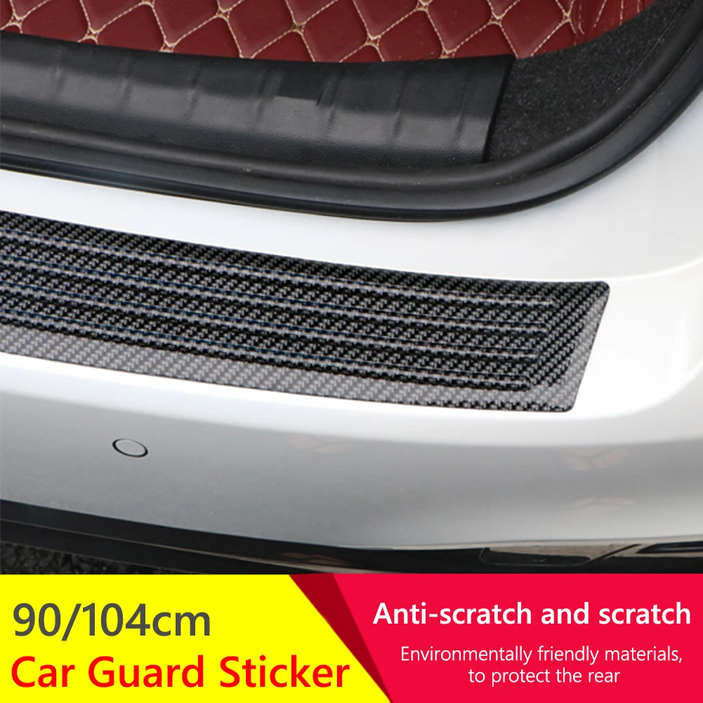 Car trunk guard plate sticker rear bumper trim protection strip pad car stickers car door stickers car reflective stickers car bumper sticker