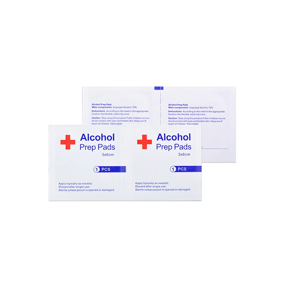 100pcslot Alcohol Prep Swap Pad Wet Wipe For Antiseptic Skin Cleaning Care Jewelry Mobile Phone Glasses Clean Tool Alcohol Pads (10)