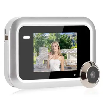 

2.4 Inch LCD Display Peephole Camera Doorbell 0.3MP CMOS Video Door Viewer 145 Degree Wide Angle Photo Video Record Doorbell
