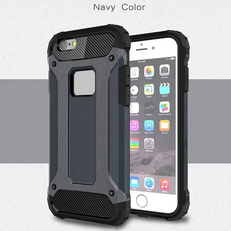 Mokoemi железная Броня ударопрочный чехол для iPhone 6 6s чехол для iPhone 6s 6 Plus - Цвет: Navy Blue