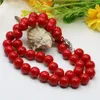 Cute/Romantic Fashion Beautiful Artificial Red Coral Round Beads 8/10/12/14mm Necklace Chain Choker Clavicle Jewelry 18inch Y780 ► Photo 3/6
