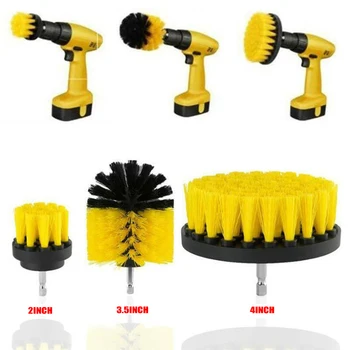 

2.0Inch/3.5Inch/4Inch Yellow Cleaning Brush Electric Drill Carpet Bathtub Cleaning Brush Rotary Scrubbing Plastic Car Accessory