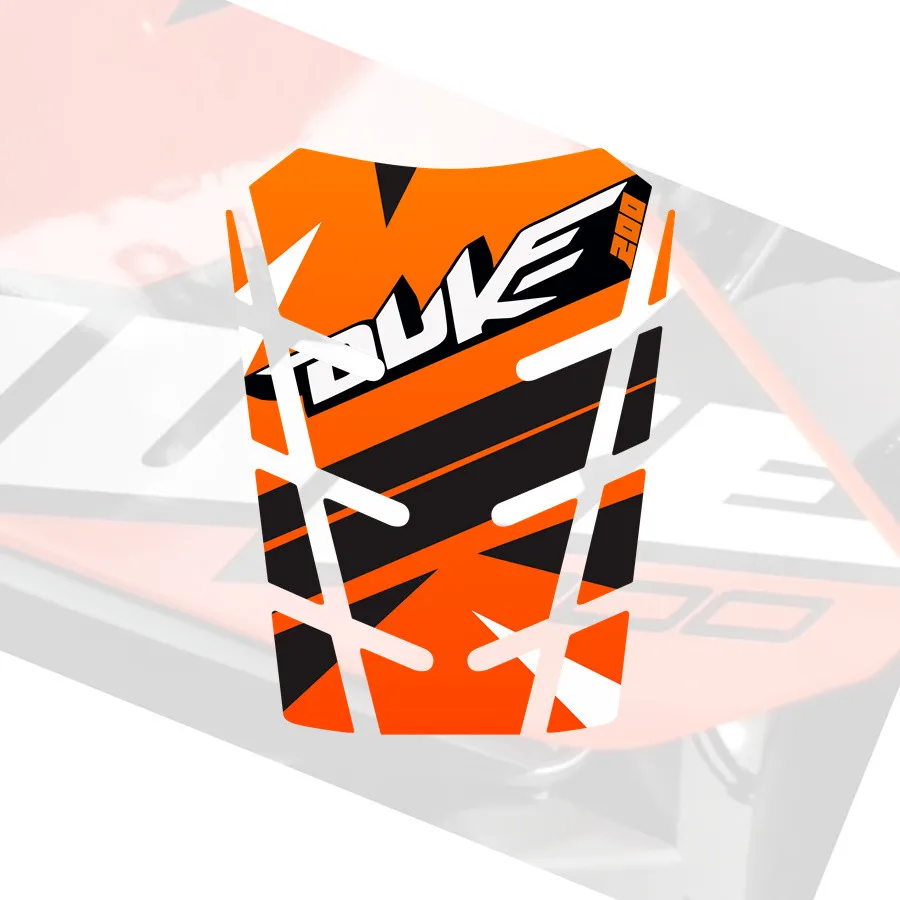 3D наклейка эмблема защиты Танк Pad Cas крышка подходит для KTM DUKE 200 DUKE200 - Цвет: Оранжевый