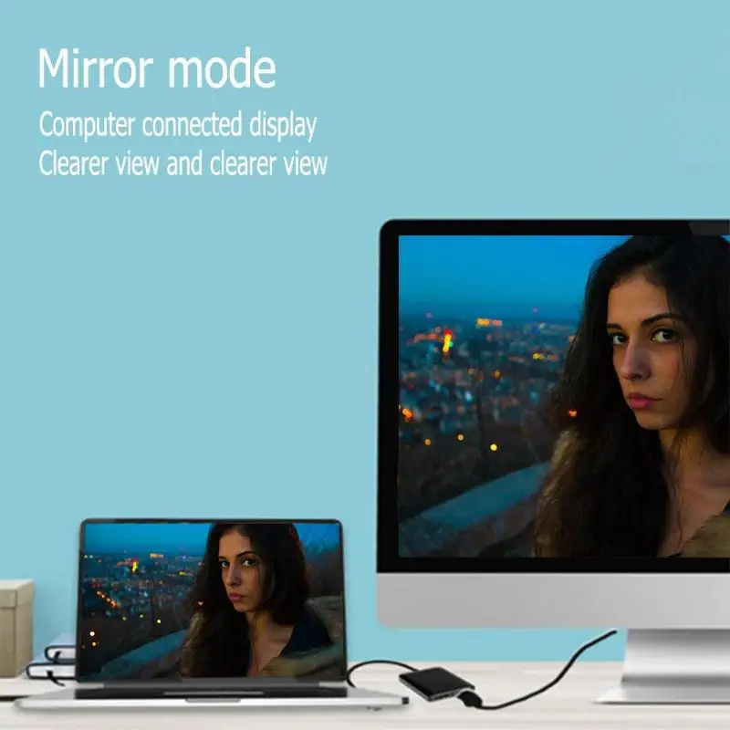 Тип C HDMI конвертер зеркальный режим мульти экран расширения USB C к двойной HDMI разветвитель 4K видео дисплей адаптер док-станция
