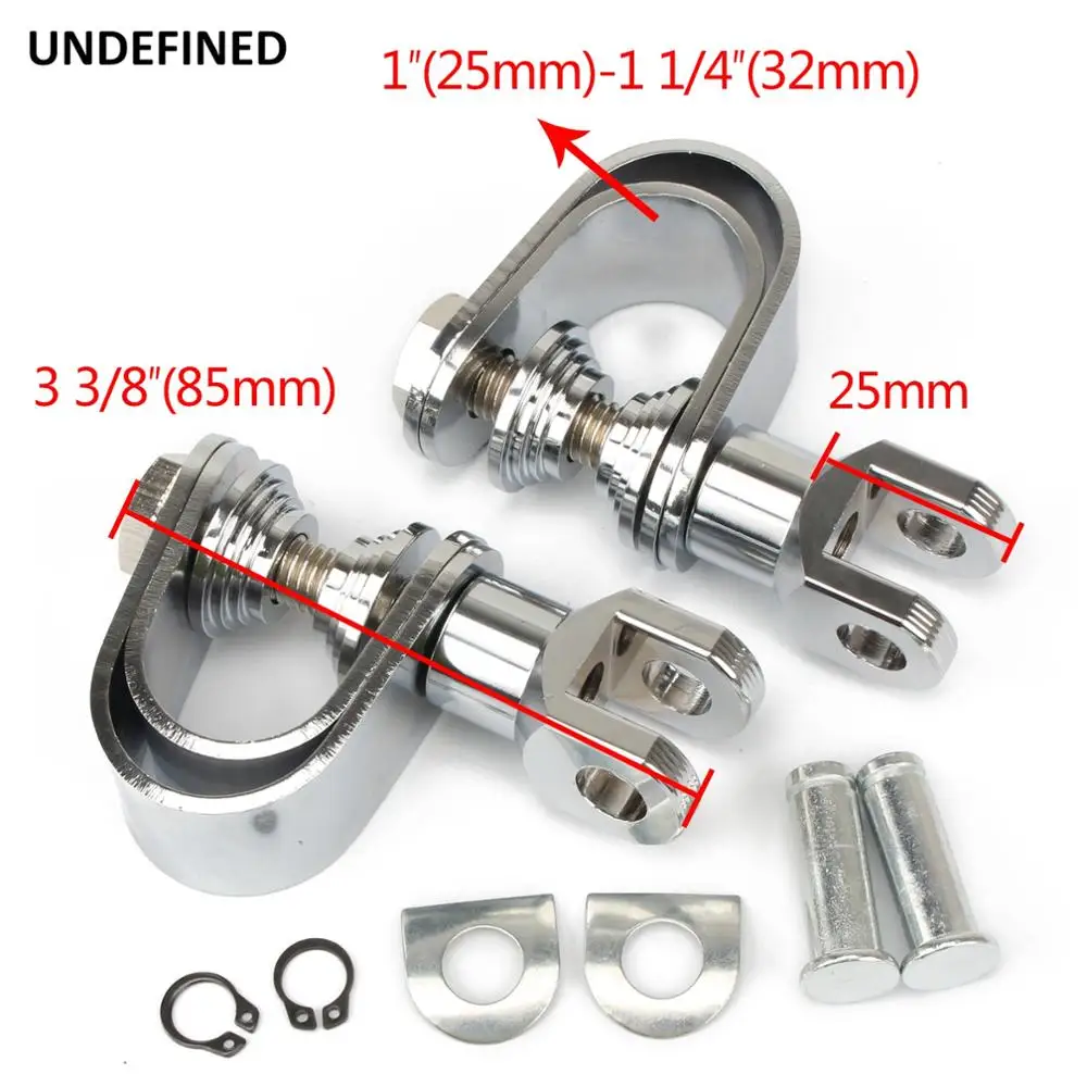 1-1 1/4" Chrome Motorcycle Highway Foot Pegs Clamp Engine Crash Bar Engine Guard Footrest Mount For Harley Chopper Bobber Custom motorcycle accessories,motorcycle footrests,motorcycle foot pedals