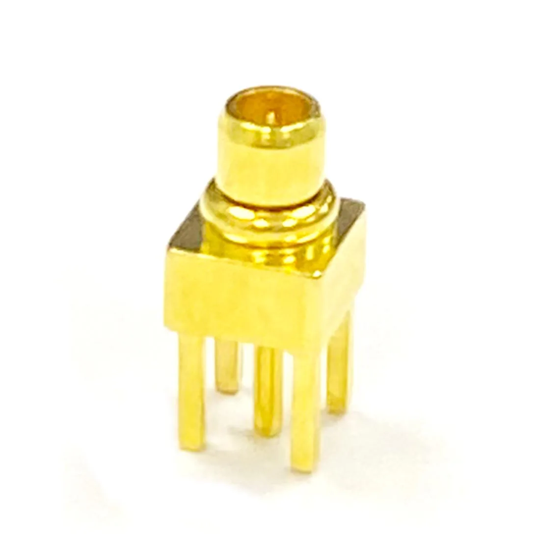 1pc MMCX  Male Plug  RF Coax Convertor Connector  PCB Mount  With Solder Post  Straight  Goldplated NEW  Wholesale mmcx plug male rf coax connector right angle type 90 degree pcb mount goldplated pcb terminal new