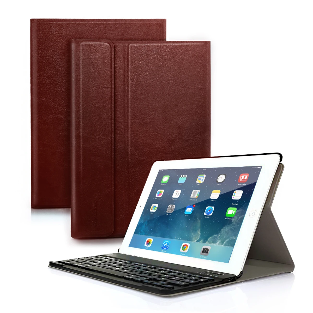 Brown Умный чехол-клавиатура для ipad Air 1/2 Pro9.7 ipad из искусственной кожи, чехол-подставка, складной чехол для ipad 5 6 - Цвет: Brown