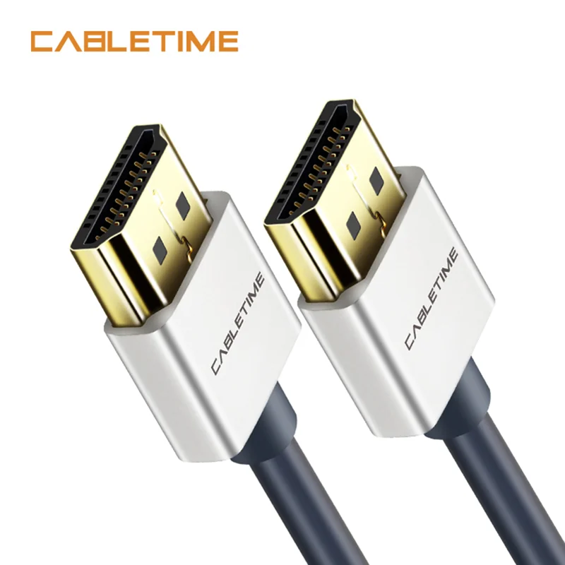 Кабель HDMI Cabletime тонкий кабель типа Папа папа из цинкового сплава 2k * 4k 2 0 60 Гц для PS3