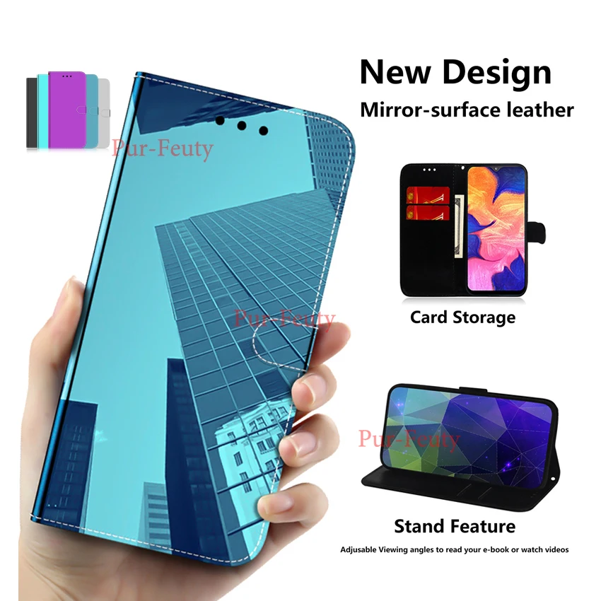 for Nokia6.2 Nokia7.2 Luxury Flip Leather Mirror Case For Nokia 2.2 6.2 7.2 Wallet Cover New Design PU Card Slot Magnetic shell | Мобильные