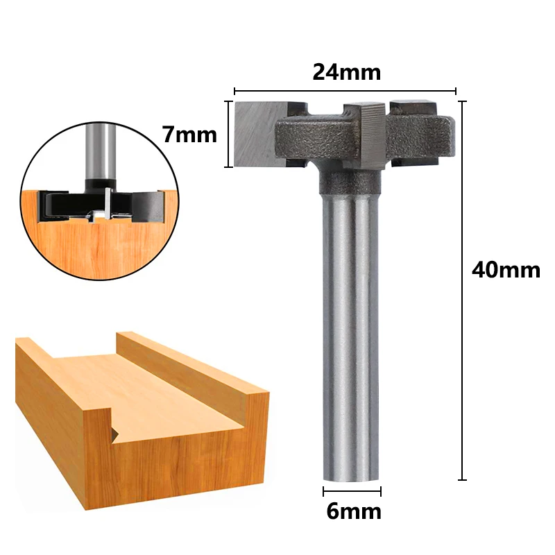 Spoilboard Surfacing Router Bit 6mm 6.35mm 12.7mm Shank Woodworking