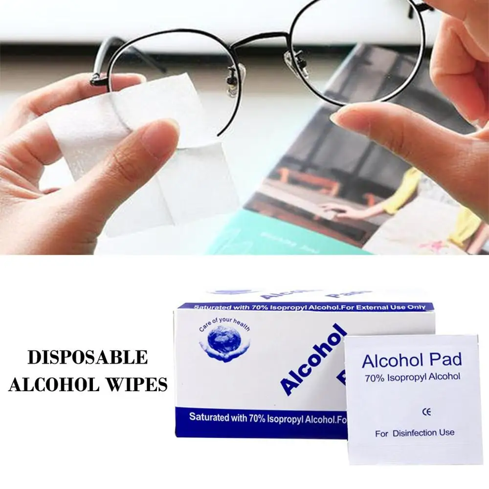 100Pcs Alcohol Wipes Disposable Disinfection Alcohol Wipes Alcohol Piece