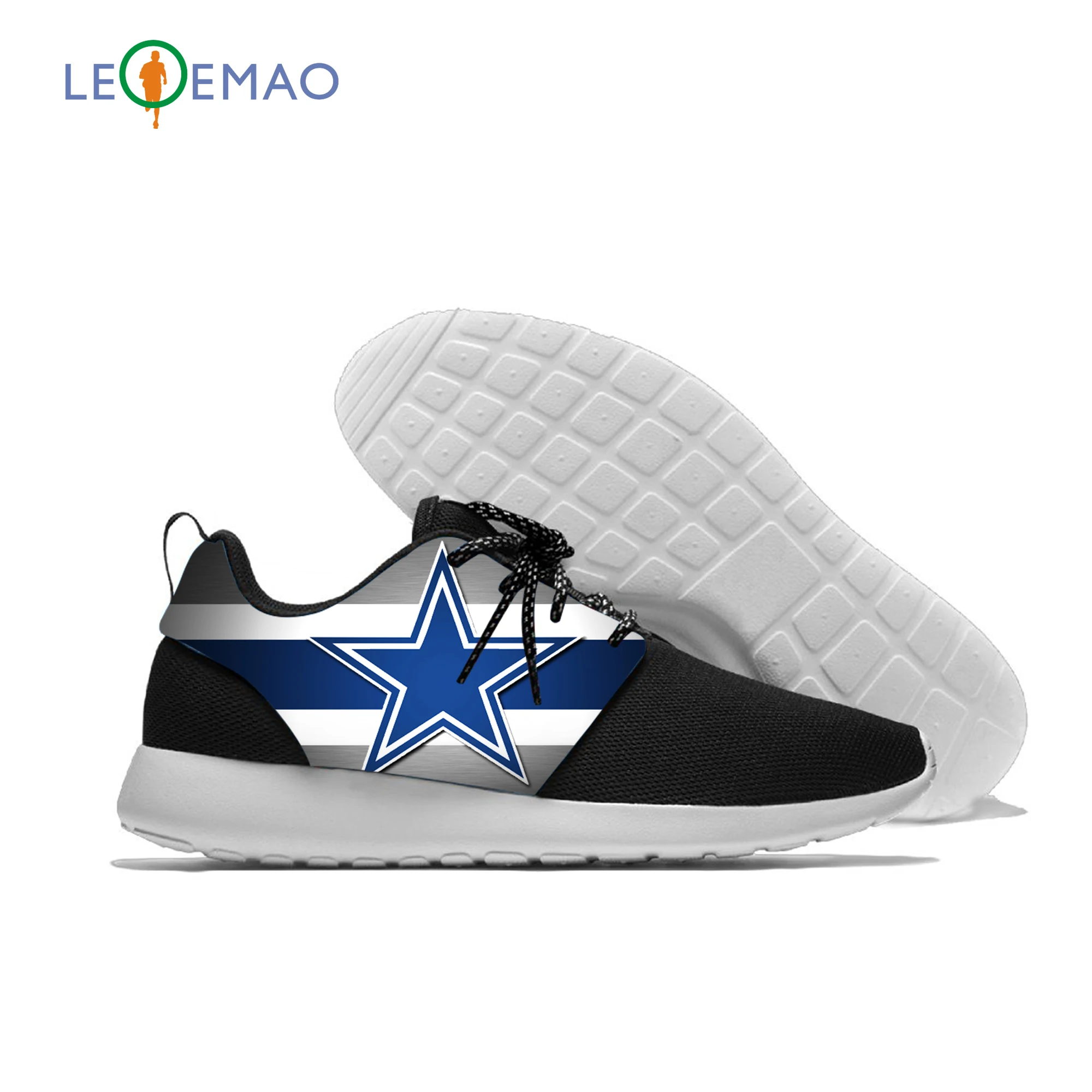 

2020 miami Men's Cowboys 2019 bowl LIV Champions fashion Flat Mesh Breathable Sneakers for Dallas fans gift