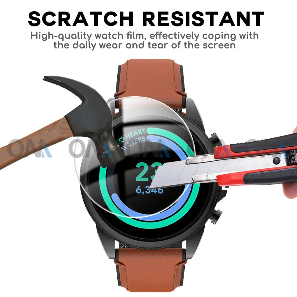 1-3 Pcs Tempered Glass Clear Screen Protector For Fossil Gen 6 5 44mm Smart Watch 9H Protection Film Cover ​Accessories
