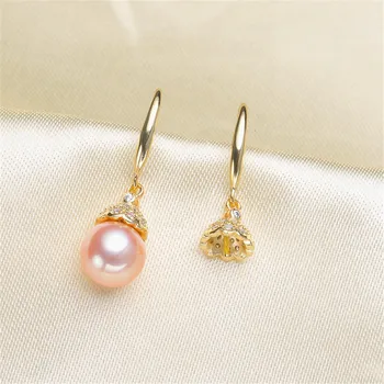 

Plated Silver Earrings Mountings Pearl Ear Wires Earrings Hook Findings Settings for DIY Stud Earrings Jewelry Making Findings