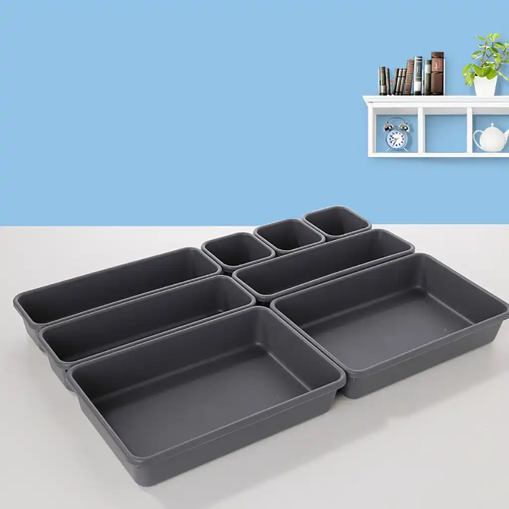 8 Pcs Cluttery Drawer Organizers Storage Best Interlocking Narrow