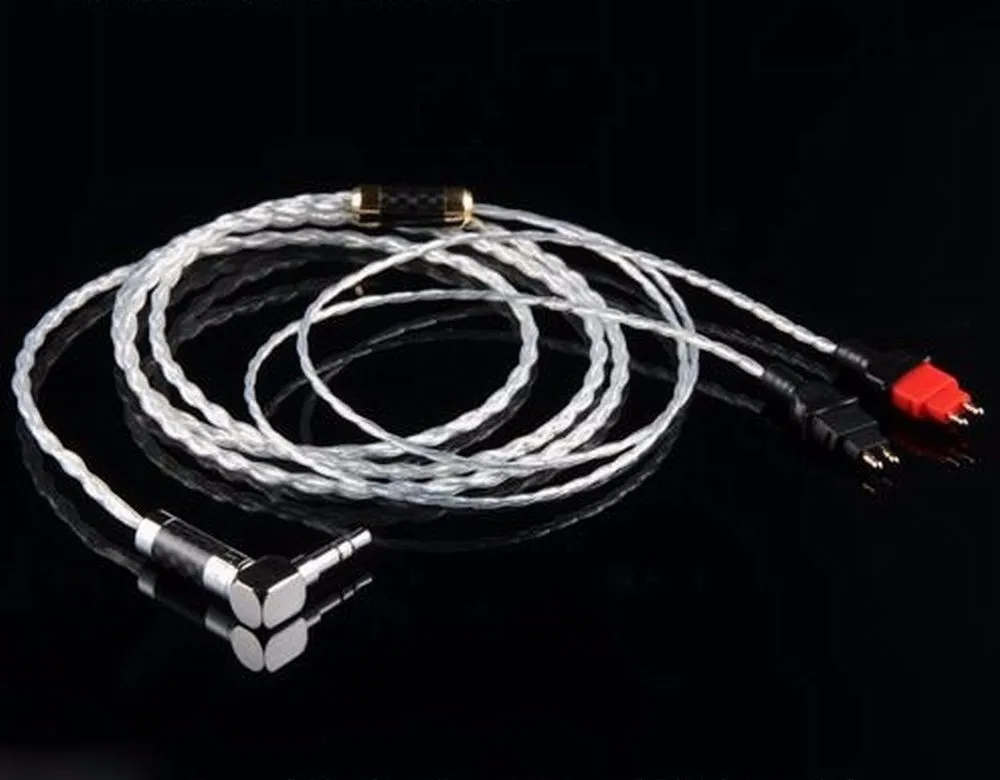 Silver Plated HD650 HD600 HD580 HD25 Silver headphone audio cable 1 2 m