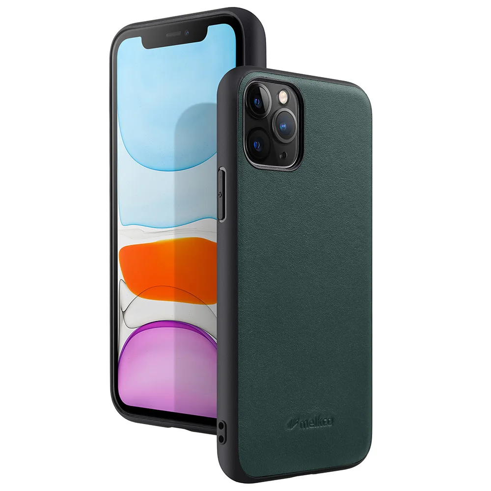 Чехол-накладка из натуральной кожи и силикона для iPhone 11 Pro Max | Мобильные телефоны