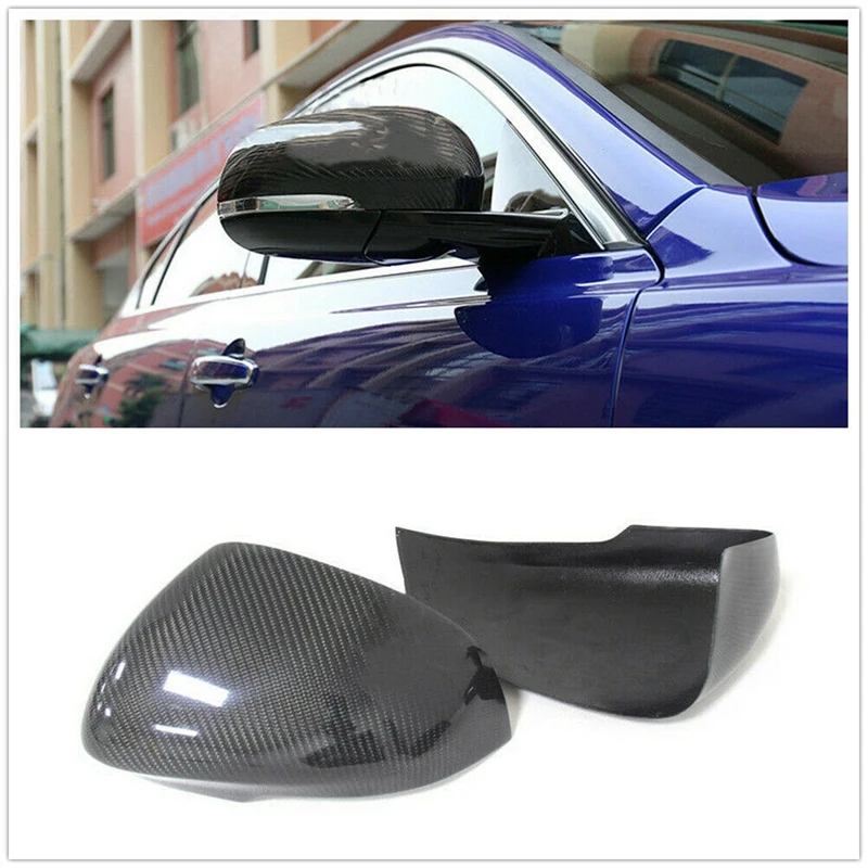

Carbon Fiber Side Rear View Mirror Cover Trim for Leopard XJ XJL 2010-19 XF XFL 2011-18