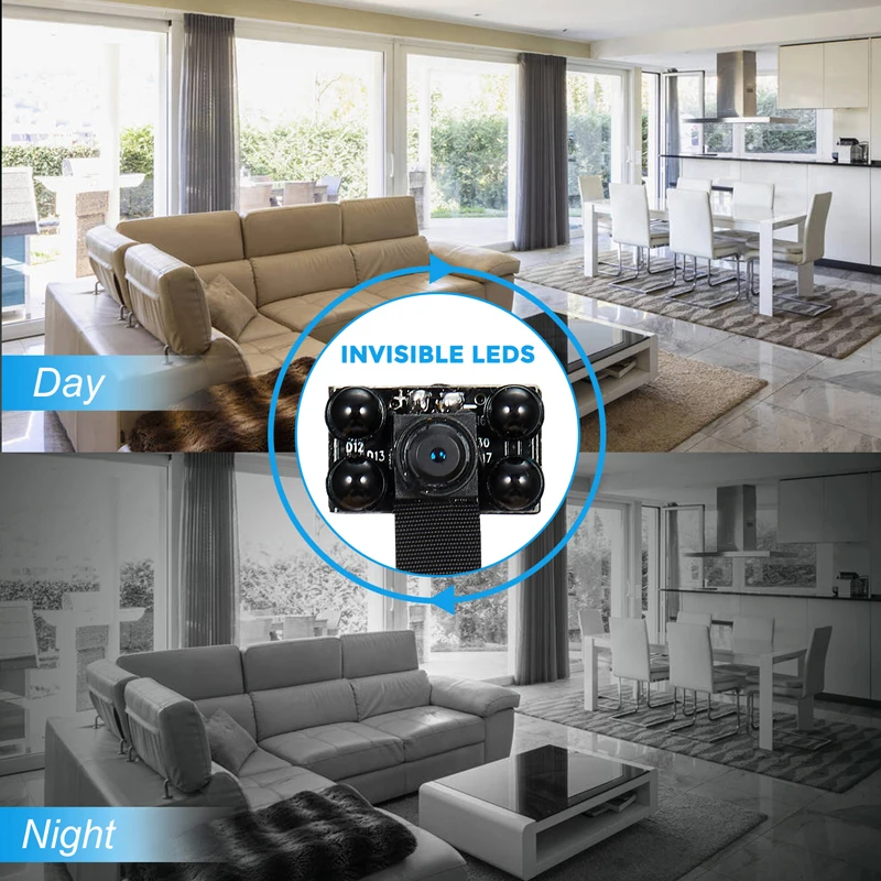 1080P Ночное видение 90 градусов мини Камера 4K Full HD WI-FI гибких приложений, P2P видео Регистраторы движения камера-регистратор с датчиком движения ip Камера