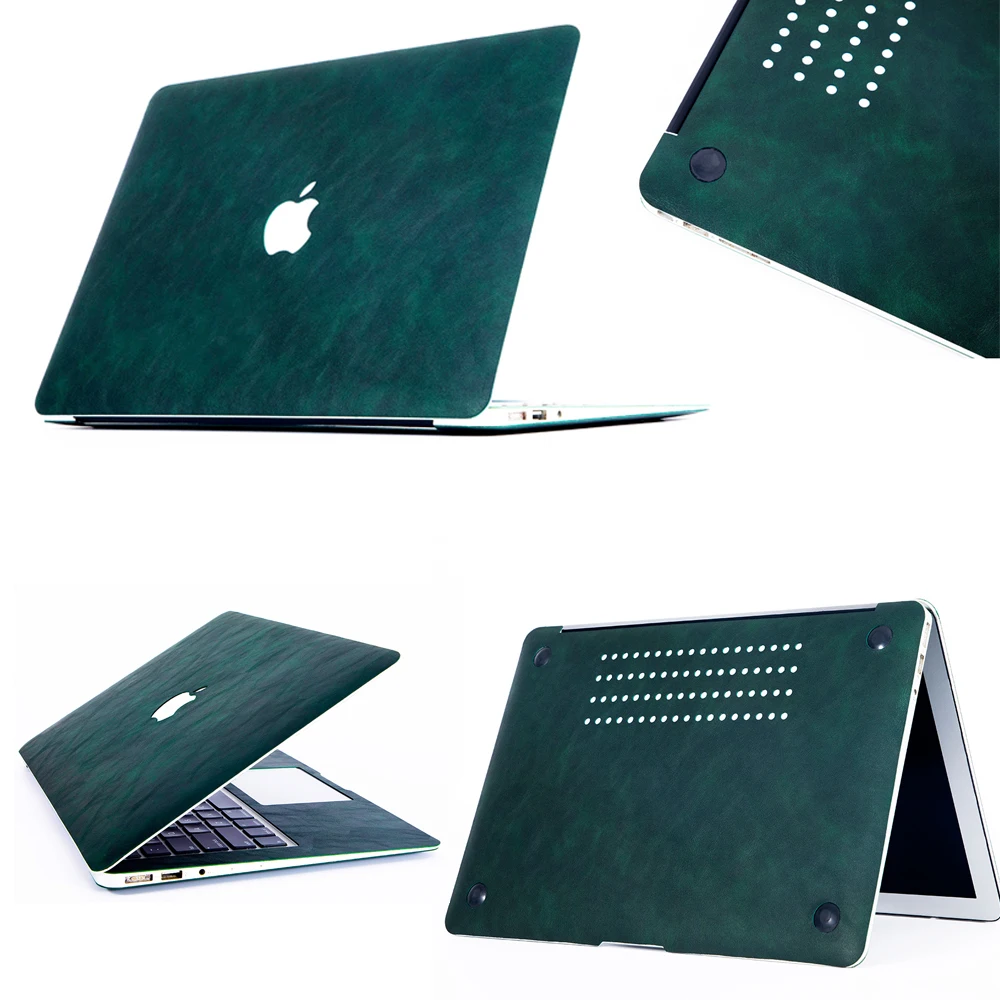 PU Leather Shell Skin Cover for Apple MacBook Pro Air 13 15 16 11 12 Inch Laptop 2019