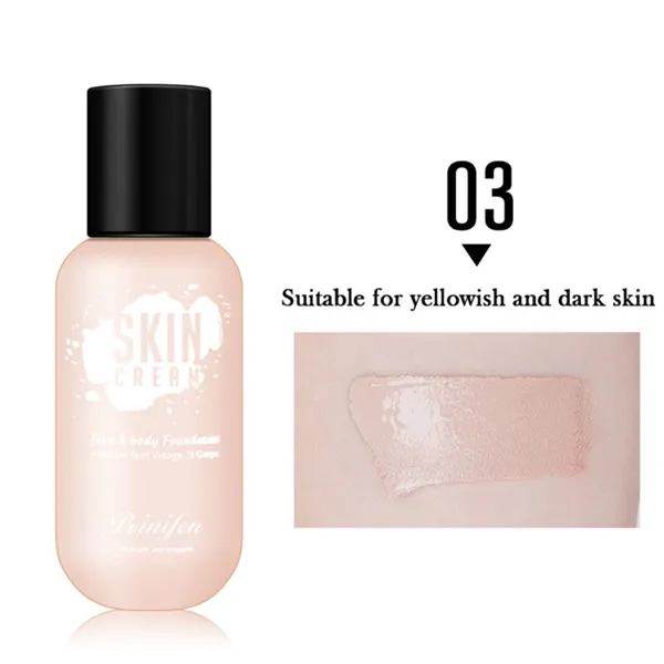 A03-Natural color Thin And Light Liquid Foundation Moisturizing Cover Blemishes Even Skin Color Concealer Foundation Cream - Цвет: A03-Natural color