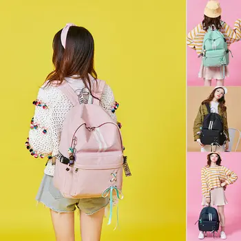 

Women Backpack Fashion Canvas Zipper School Bag for Student Casual Outdoor Travel Backpack