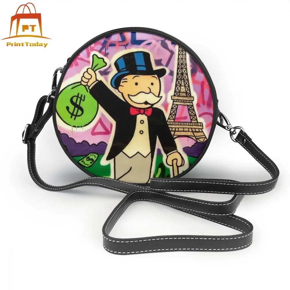 

Monopoly Shoulder Bag Alec Monopoly In Paris Leather Bag High quality Shopper Women Bags Crossbody Teenage Pattern Round Purse