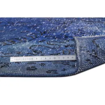 

Handmade Blue Vintage Overdyed Turkish Area Rug 150x252 Cm-4'11''X8'3''
