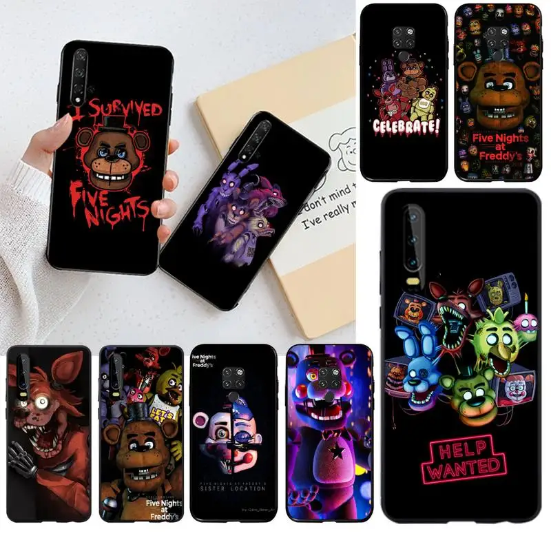 

HPCHCJHM Five Nights at Freddy's Coque Shell Phone Case for Huawei P30 P20 lite Mate 20 Pro lite P Smart 2019 prime