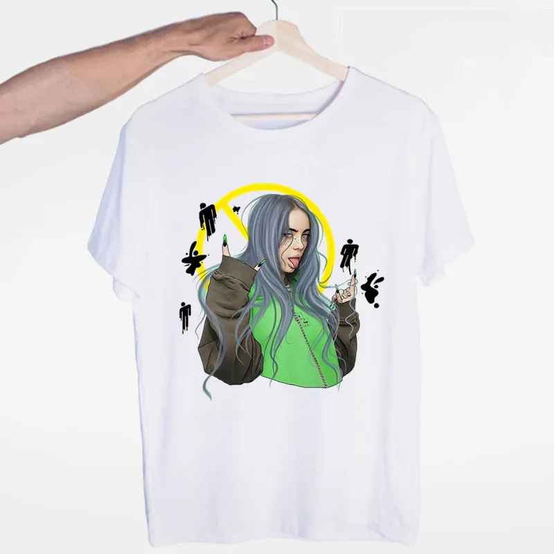 Billie Eilish уличная Футболка мужская s футболка Мягкая футболка Homme модная певица Harajuku рубашка Мужская/Женская - Цвет: A05-11