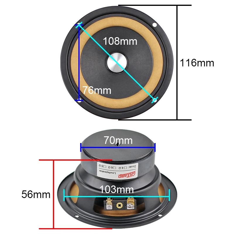 Hifi 4 дюймовый Полнодиапазонный динамик 8 Ом 20 Вт для bluetooth динамика книжная полка