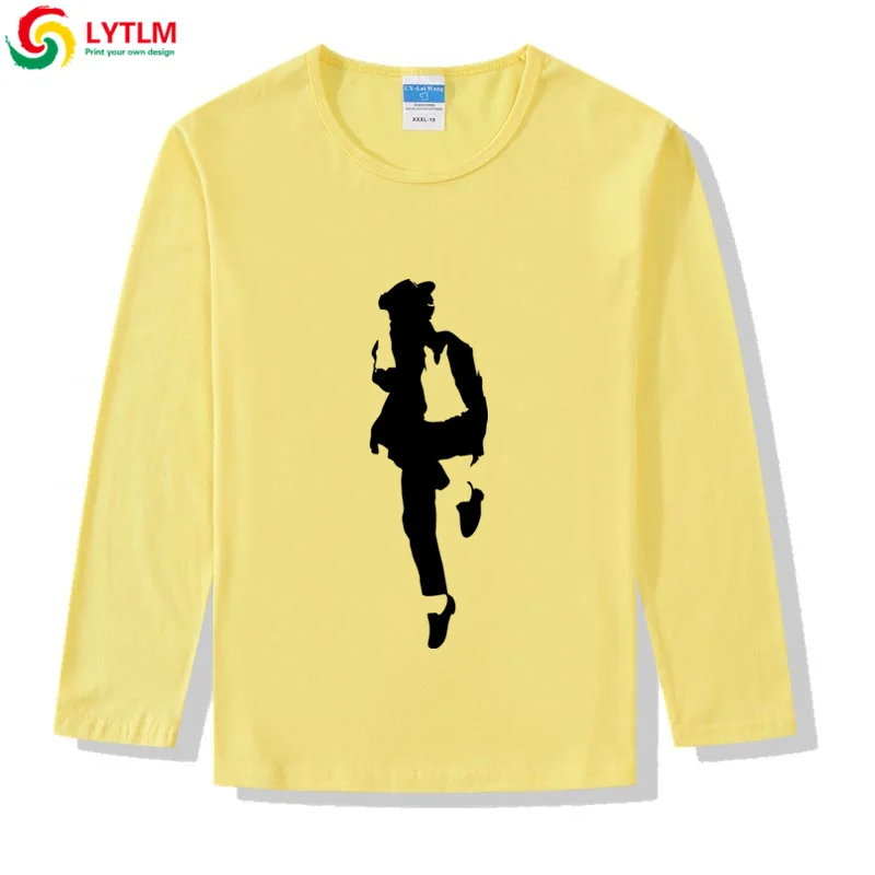 LYTLM футболка для девочек для детей в стиле «Майкл Джексон, Thriller рубашка для маленьких девочек Зимняя одежда хлопковая футболка для мальчиков футболка для малышей Jongens Kleding - Цвет: CX LYCRA Maize