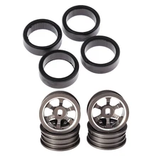 

4Pcs 1:28 Plastic Wheel Tires W/ Wheel Rims For WLtoys K969 K989 Trucks