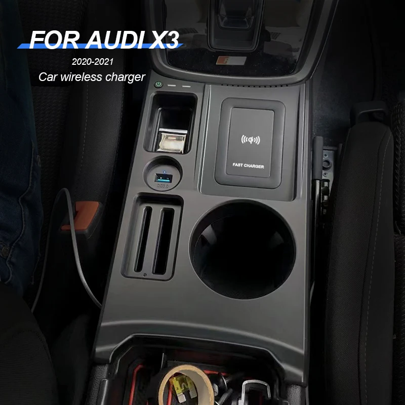 QI auto drahtlose ladegerät schnelle telefon ladegerät lade platte lade  halter für Audi A3 8V S3 2020 2021 zubehör 15W - AliExpress