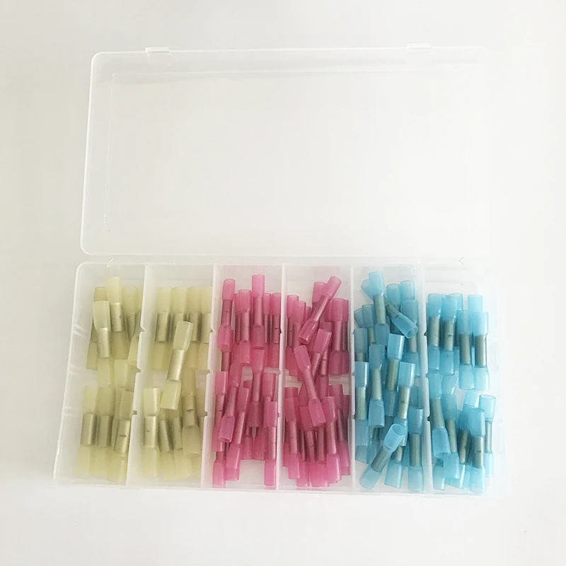 100PCS 100/200 шт Водонепроницаемый терм усадочная стыковые соединители Электрический Кабельный соединитель обжимные клеммы соединители проводов AWG 22 до 10 комплект - Цвет: 100PCS